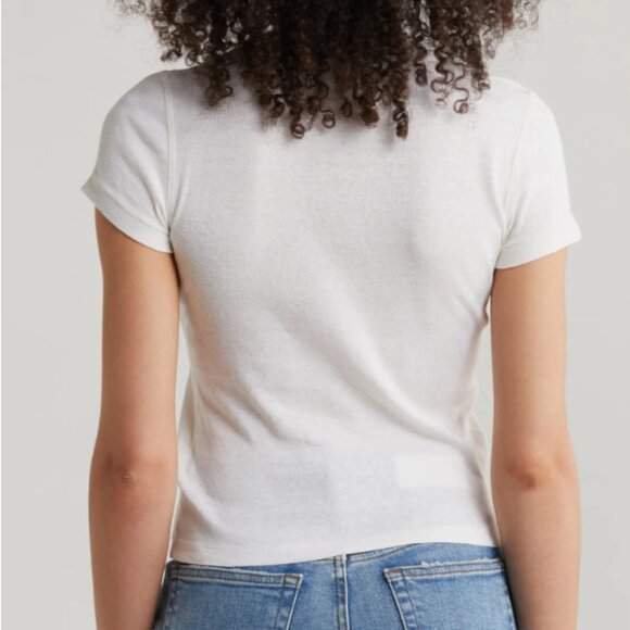 RE/DONE '90s Hearts Cotton Baby Tee Shirt S NWT $160 - Picture 4 of 4